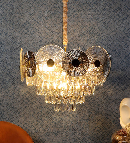 218D-570Mm Eliante Gold Crystal Chandeliers  - Without Bulb Cw + Ww + Nw