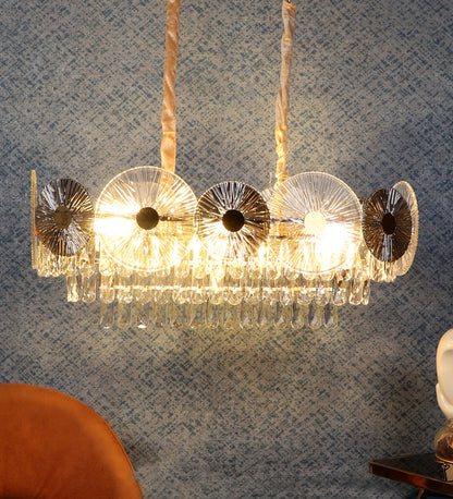 218D-800X300Mm Eliante Gold Crystal Chandeliers  - Without Bulb Cw + Ww + Nw