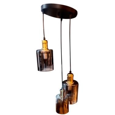 ELIANTE by Jainson Lights | Glass Chrome Hanging Light | E-27 Holder | Without Bulb |CC-1011-3