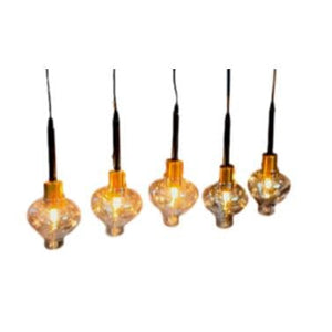 ELIANTE by Jainsons Lights | Metal Golden Hanging Light | Black Crome Glass Shade | Hanging Light for Home, Office and Hotel | Holder Type - E-27 | Without Bulb