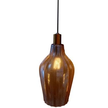 ELIANTE by Jainson Lights | Glass Silver Base Hanging Light | Glass Body | E-27 Holder | Without Bulb |CC-2214-1 | Hanging Lights for Living Room