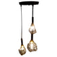ELIANTE by Jainson Lights | Metal Gold Base Hanging Light | Glass Body | E-27 Holder | Without Bulb |CC-2005-3 | Hanging Lights for Living Room