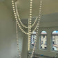 Cascading Pearl Strand Glass Chandelier – A Statement Piece for Double-Height Spaces