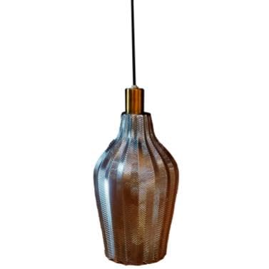 ELIANTE by Jainson Lights | Glass Silver Base Hanging Light | Glass Body | E-27 Holder | Without Bulb |CC-2214-1 | Hanging Lights for Living Room