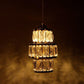 Gold Crystal and Metal Chrome Hanging Light -23-1LP-wh-ww - Included Bulbs