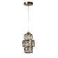Gold Crystal and Metal Chrome Hanging Light -23-1LP-wh-ww - Included Bulbs