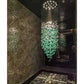 Gemstoniya Crystal Glass Chandelier – Modern Luxury Hanging Light for Living & Dining Room