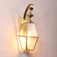 ELIANTE Gold Brass Base Transparent Glass Shade Wall Light - 2425-1W-Laltan - Bulb Included