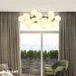 25 LIGHT GOLD FROSTED GLASS CHANDELIER CEILING LIGHTS HANGING