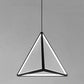 250 MM TRIANGLE CEILING LAMP MODERN LED CHANDELIER PENDANT HANGING FOR DINING LIVING ROOM OFFICE SUSPENSION LAMP - WARM WHITE