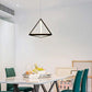 250 MM TRIANGLE CEILING LAMP MODERN LED CHANDELIER PENDANT HANGING FOR DINING LIVING ROOM OFFICE SUSPENSION LAMP - WARM WHITE