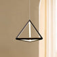 250 MM TRIANGLE CEILING LAMP MODERN LED CHANDELIER PENDANT HANGING FOR DINING LIVING ROOM OFFICE SUSPENSION LAMP - WARM WHITE