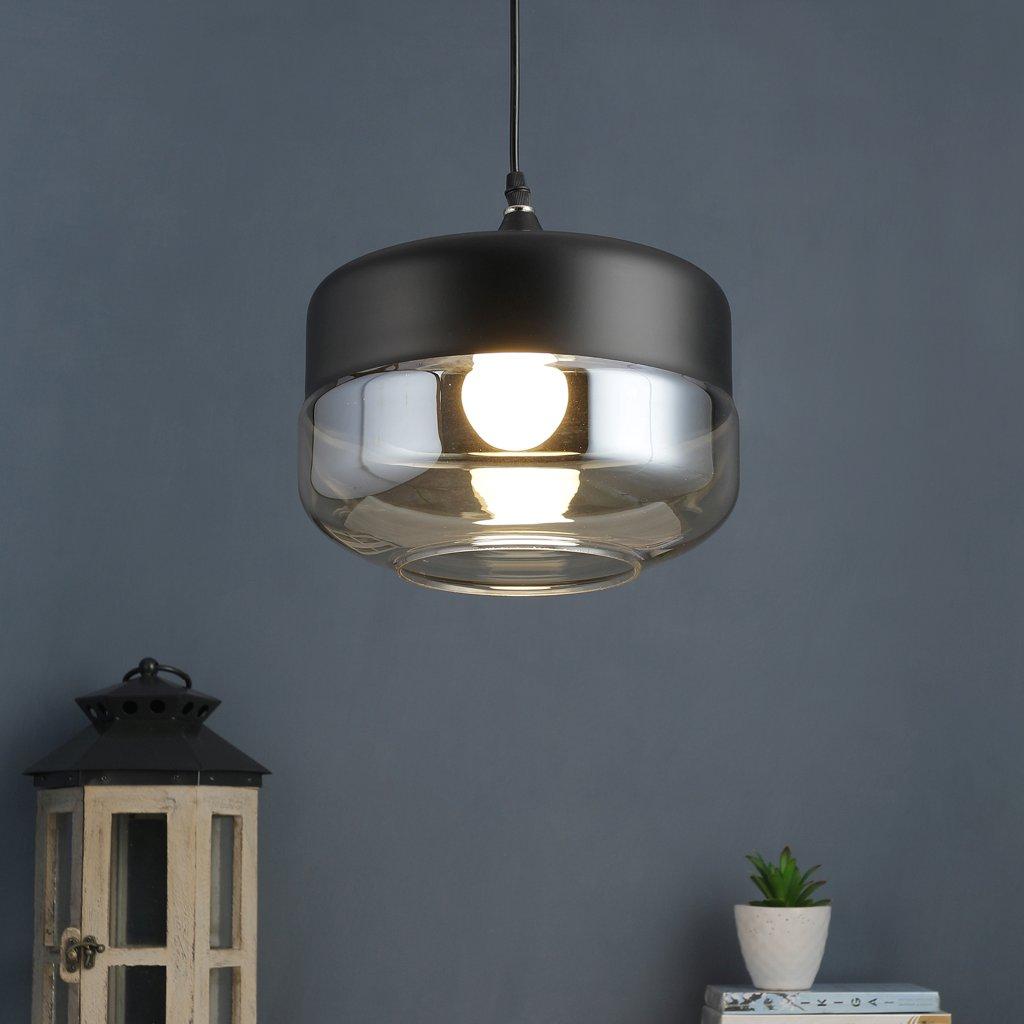 Black Metal Hanging Light - 2506-1A - Included Bulb