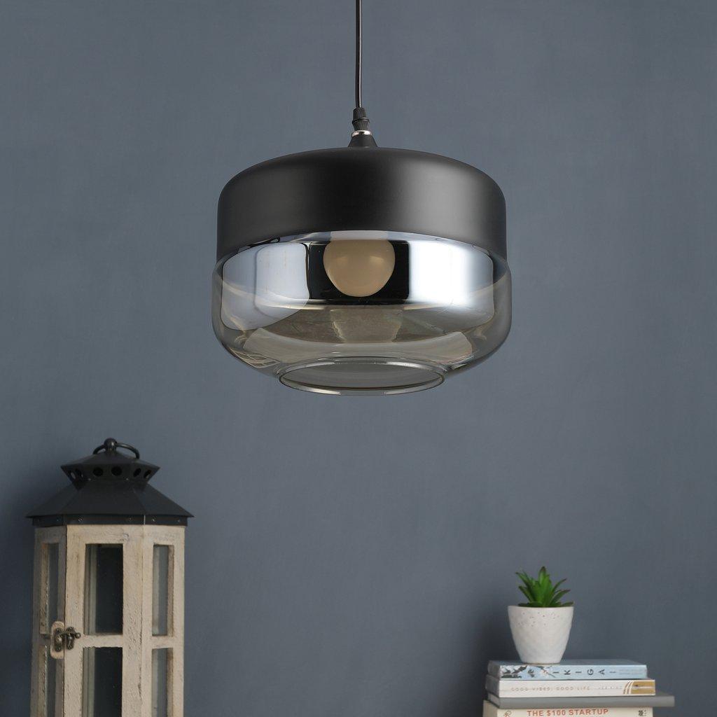 Black Metal Hanging Light - 2506-1A - Included Bulb