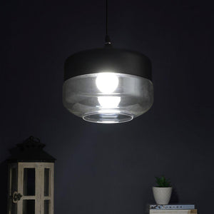 Black Metal Hanging Light - 2506-1A - Included Bulb