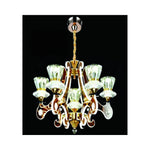 Eliante Seven Classic Chandelier – Clear & White Glass, Metal