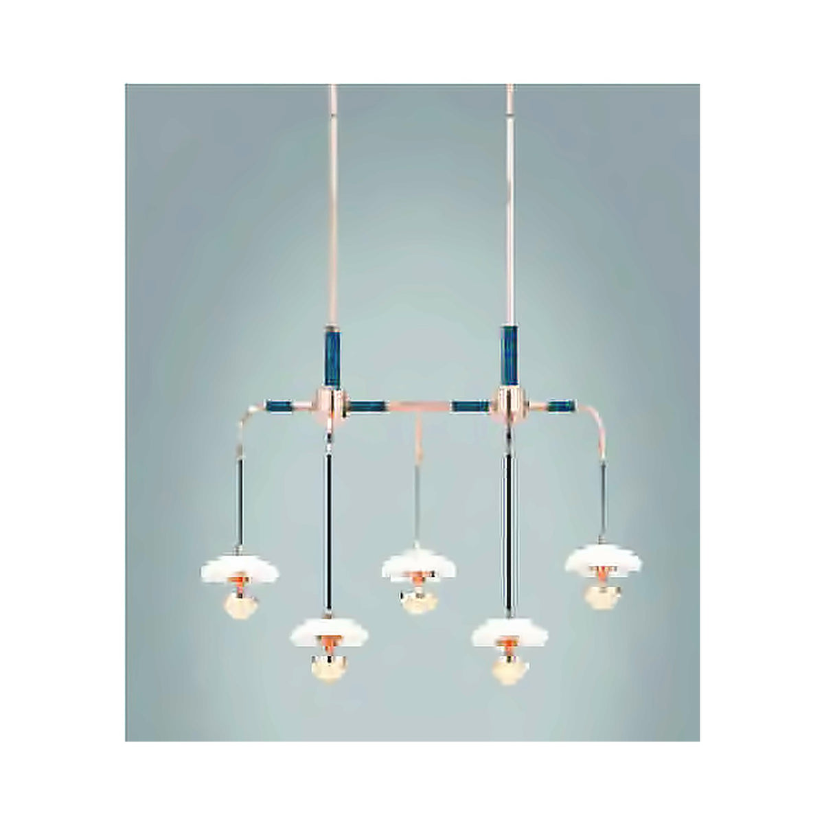 Eliante Five Rectangular Pendant Light – Metal