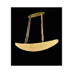 Eliante Curved Rectangular Chandelier – Champagne Crystal, Metal