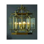 Eliante Antique Lantern Pendant Light – Clear Glass, Brass