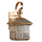 JSPHILO 3-176-1xE27-Brass + Clear Impressions Brass wall Lights