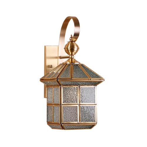 JSPHILO 3-176-1xE27-Brass + Clear Impressions Brass wall Lig