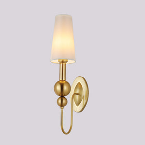 JSPHILO-3-317-1xE14 - Gold & White Metal+Glass Luxury Wall Light