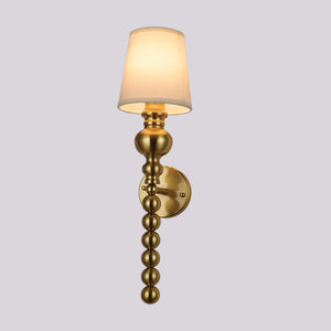 JSPHILO-3-318-1xE27 - Gold & Amber Metal+Glass Luxury Wall Light