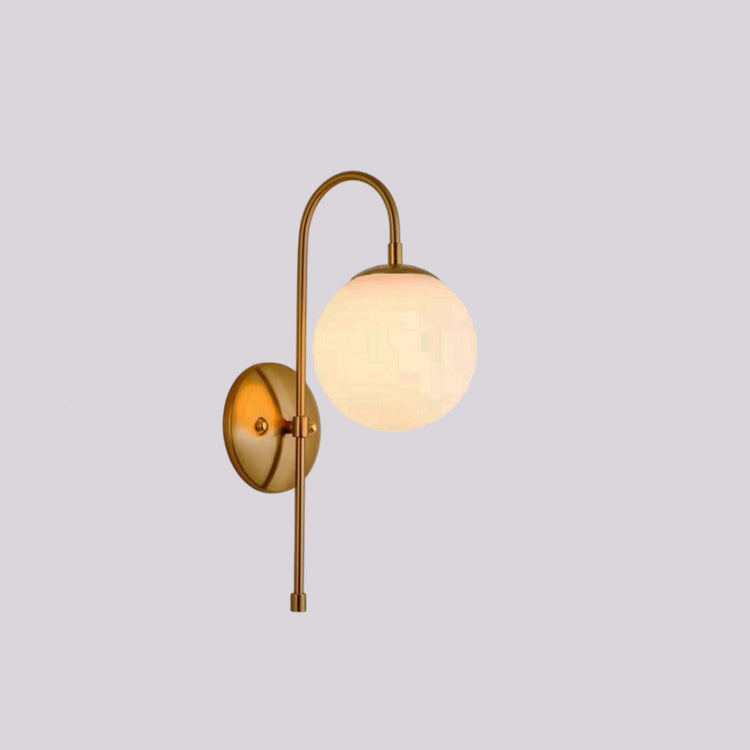 JSPHILO-3-342-1xE27 - Gold Metal+Glass Glass Ball Wall Light