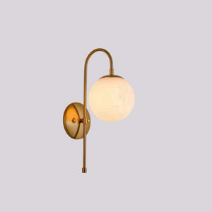 JSPHILO-3-342-1xE27 - Gold Metal+Glass Glass Ball Wall Light