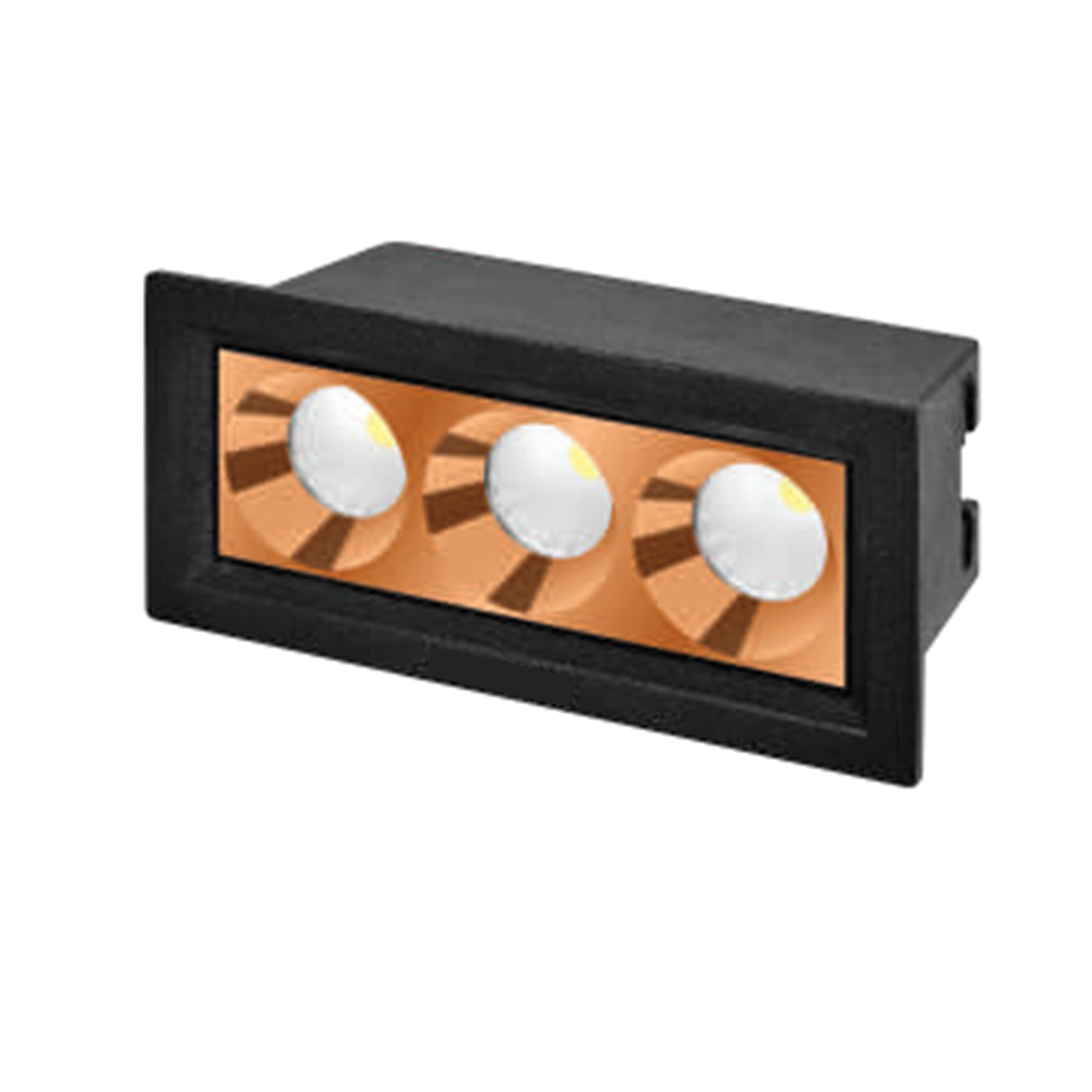 3 led Linear Gold Round Reflector Linea 20 Linear Laser Spot Light 6w