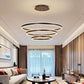 3 LIGHT 3 RINGS BROWN MODERN DOUBLE LED CHANDELIER FOR DINING LIVING ROOM OFFICE HANGING SUSPENSION LAMP