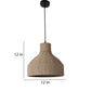 Eliante by Jainsons Lights-Jute Fiber Hanging Lights-3002-1LP-E27 holder