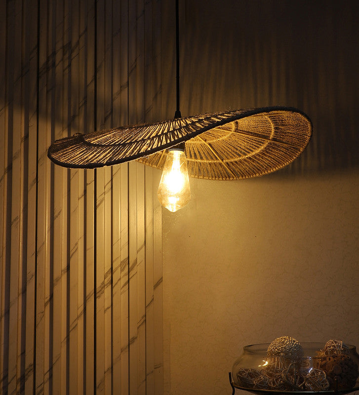 Eliante by Jainsons Lights-Jute Fiber Hanging Lights-3009-1LP-E27 holder
