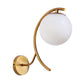 ELIANTE Gold Iron Base White White Shade Wall Light - 3014-1W-A - Bulb Included