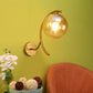 ELIANTE Gold Iron Base Gold White Shade Wall Light - 3014-1W-B - Bulb Included