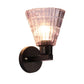 ELIANTE Black Iron Base Black White Shade Wall Light - 3019-1W - Bulb Included