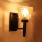 ELIANTE Black Iron Base Gold White Shade Wall Light - 3024-1W - Bulb Included
