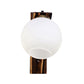 ELIANTE Brown Wood Base White White Shade Wall Light - 3029-1W - Bulb Included