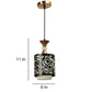 ELIANTE Black and Gold Iron Base White White Shade Hanging Light - 3031-1Lp-Bk-Wh - Bulb Included