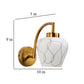 ELIANTE Gold Iron Base White White Shade Wall Light - 3031-1W - Bulb Included