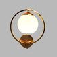 ELIANTE Gold Iron Base White White Shade Wall Light - 3032-1W - Bulb Included