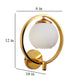 ELIANTE Gold Iron Base White White Shade Wall Light - 3032-1W - Bulb Included