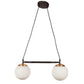 ELIANTE Traditional Black Wood Hanging Lights by Jainsons Lights - Js-643-2Lp - Without Bulb | by Jainsons Lights