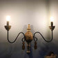 Opura Brown and Black Wood and Iron Wall Light  | E14 holder | Included Bulb | Eliante by Jainsons Lights
