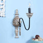 Vistara Brown and Black Wood and Iron Wall Light  | E14 holder | Included Bulb | Eliante by Jainsons Lights