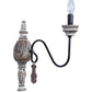 Vistara Brown and Black Wood and Iron Wall Light  | E14 holder | Included Bulb | Eliante by Jainsons Lights