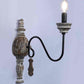 Vistara Brown and Black Wood and Iron Wall Light  | E14 holder | Included Bulb | Eliante by Jainsons Lights