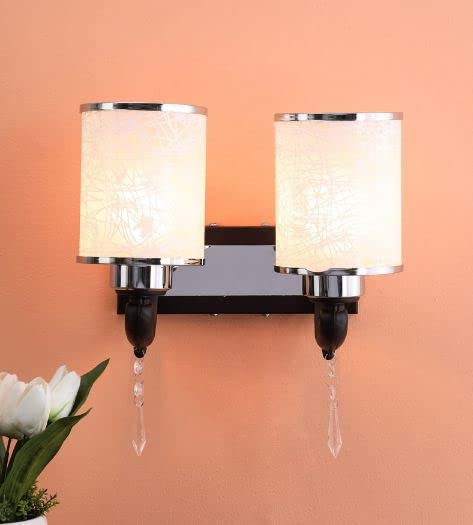 ELIANTE Yellow Glass Wall Sconces - S-118-2W | 3 Years Warranty | Free - LED LAMP