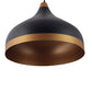 ELIANTE by Jainsons Lights | Modern Black Metal Single Hanging Light/Ceiling Decorative Chandelier Light Lamp by Jainsons Lights - M-46-HL-BIG-BK-GD - Without Bulb