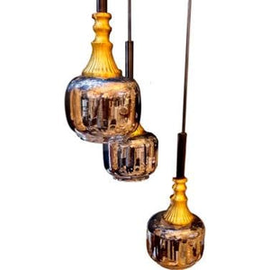 ELIANTE by Jainson Lights | Glass Chrome Hanging Light | E-27 Holder | Without Bulb |CC-9565-3